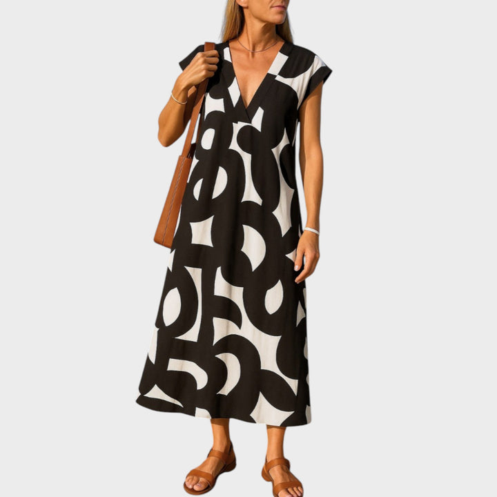 FRANCESCAH | VESTIDO FLUIDO CON ESCOTE EN V