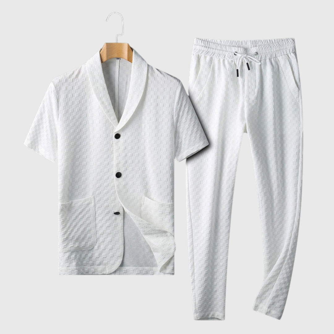 Conjunto David con camisa y pantalón fresco