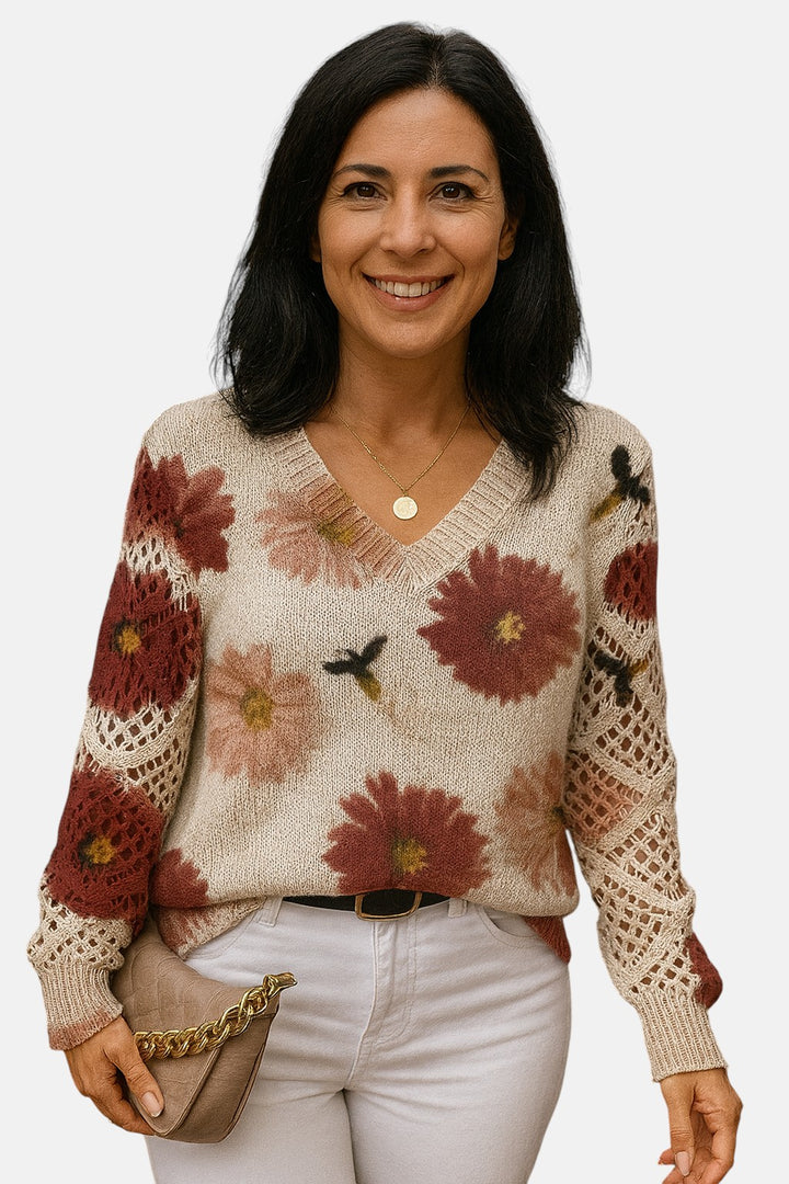 IRENE | JERSEY DE PUNTO FLORAL