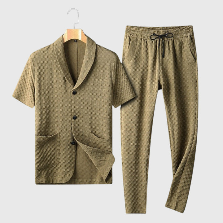 Conjunto David con camisa y pantalón fresco