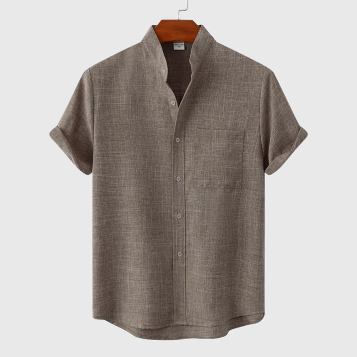 Zagreb | Camisa de algodón lisa con botones
